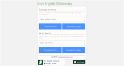 Desktop Screenshot of irishenglishdictionary.net